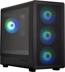 Računalniško ohišje M5 Black mATX Mini Tower s 4 ARGB ventilatorji