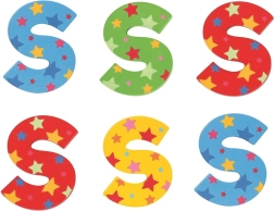 Bigjigs Toys lesena črka Zvezdica S