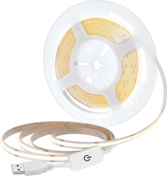 Solight LED COB strip 5 m warm white 3000 K USB with switch 8 mm