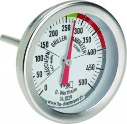Nerjavni termometer za žar in dimnico 0–500 °C