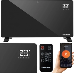 Stekleni električni radiator KAMINER ZELVA z Wi‑Fi in daljinskim upravljanjem 2500 W