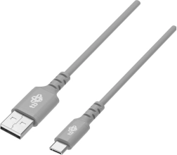 Silikonski kabel USB–USB‑C 1 m, siv, Quick Charge
