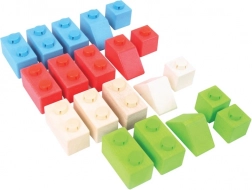 Bigjigs Baby Lesene Gradbene Kocke Primary Set