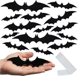 Ruhhy 3D bat stickers for Halloween 56 pcs