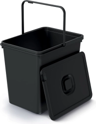 Koš za odpadke Systema Basic Flap 23 l – reciklirana črna