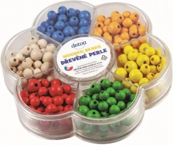 Detoa lesene perlice v cvetlični škatlici – barvit ustvarjalni komplet za nizanje