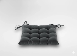 Oblazinjen sedežni podložek za stol 40 × 40 × 6 cm – temno siv