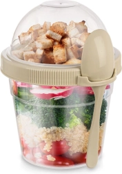 Lonček za jogurt z žličko in posodico za muesli 400 ml