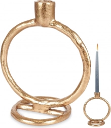 Aluminijast zlati svečnik 19 cm
