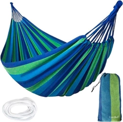 Vrtna dvosedna viseča mreža brez palic 240 × 150 cm, nosilnost 150 kg