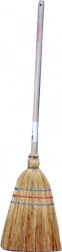 Riževa metla z lesenim ročajem 74 cm