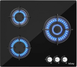 Troma-conski plinski štedilnik s stekleno ploščo IsEasy