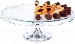 Steklen podstavek za torto na nogi 32 cm