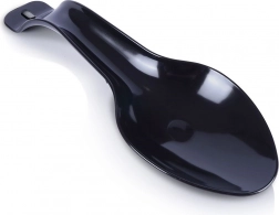 črna odlagalna podloga za kuhalnico in zajemalko