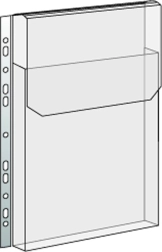 Prozoren PVC ovitek za kataloge s preklopom in euro obešankom, 165 mikronov