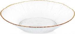 Steklena solatna skleda z zlatim robom 20,5 cm, 500 ml