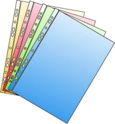 Euro ovitek A4 iz polipropilena z obešalom, rumen sijaj 50 mikronov