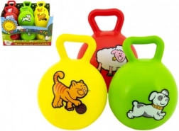 žogica z ročajem in ropotuljico moja prva živalica, 10 cm