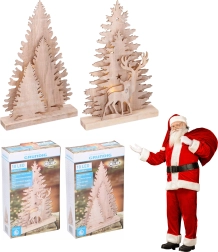 Božično drevesce 25 cm z 10 LED lučkami GRUNDIG