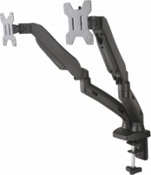 Namizno držalo s plinsko vzmetjo za 2 monitorja LED/LCD 13–27 palcev