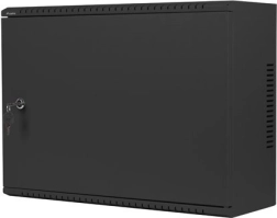 Stenska regalna omara za opremo 48 cm 4U+3U 540x200 nizkoprofilna črna