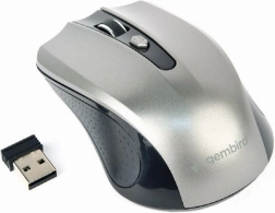 Brezžična optična miška črno-siva