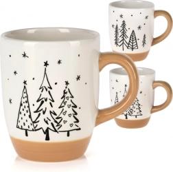Keramični božični vrček s smrečicami 330 ml