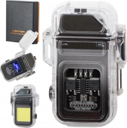 Plazemski vžigalnik z LED svetilko, USB za polnjenje, vodoodporen