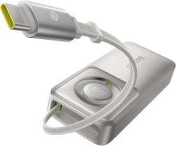 powerbanka Baseus OS Free2Pull 10000 mAh 30 W z vgrajenim kablom – siva