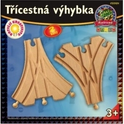 Tristranski kretnik za lesene vlakce – 2 kosa