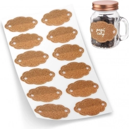 Samolepilne pluta nalepke za kozarce, 12 kos