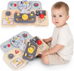 Lesena senzorična aktivna plošča avto, 15 elementov ECOTOYS