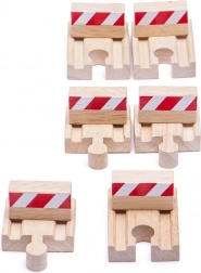 Komplet lesenih odbojnikov Bigjigs Rail