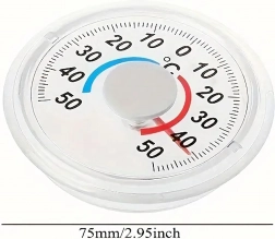 Samolepilni analogni termometer za okna in notranje prostore −50 do +50 °C