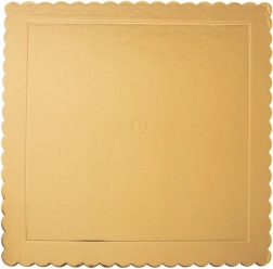 Zlata kvadratna podstavek za torto 34 × 34 cm