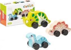 Veseli dinozavri - lesen komplet 3 deli