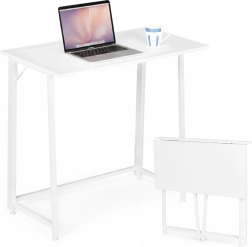 Zložljiva računalniška miza 80 × 45 cm bela modernhome