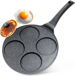 Granitna ponev za jajca s 4 odprtinami BLACK LINE 26 cm