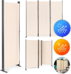 Zložljiva vrtna in notranja pregrada 3 panela 167x164 cm Bež MultiGarden