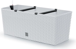 Samozalivalno korito Rato case 60 cm belo