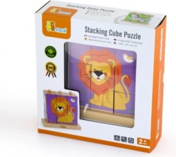 Viga natikajoče kocke safari – lesene kocke za otroke, 9 kock