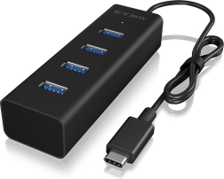 ICY BOX 4‑portni hub USB‑C (USB 3.0, 5 Gbit/s)
