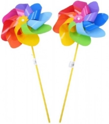 Mlinček na veter mavrica – barvit vrtni okras