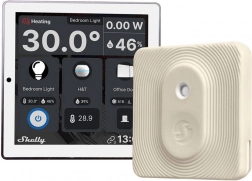 shelly wall display wifi/blu bel + blu h&t ivory – pametni komplet panela in senzorja