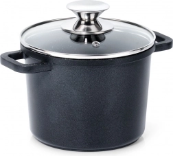 Visok granitni lonec s steklenim pokrovom 2 l GRANDE