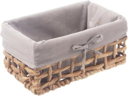 Naravna shranjevalna košara z blago oblogo 26,5 × 17 × 12,5 cm