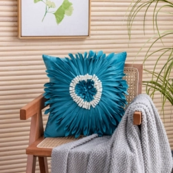 Dekorativna prevleka za blazino s krizantemnim vzorcem 45x45 cm