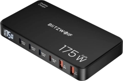 BlitzWolf namizni GaN polnilec 175 W, 4× USB‑C + 2× USB‑A, 6-v-1