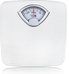 mehanska osebna tehtnica 130 kg v beli barvi PU-07
