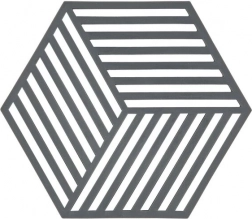 Podstavek za vroče posode Zone Hexagon – Temno siva